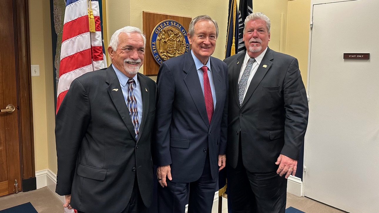 Buddy Hughes and Carl Harris with Senator Mike Crapo